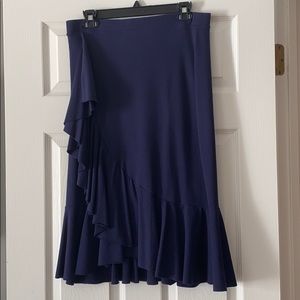 Halogen Mermaid Tail Navy Ruffled Skirt